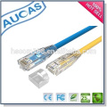 AUCAS mejor calidad de cable de red ethernet / systimax amplificador de pasar la solapa cable plano patch / cat5e utp rj45 de cobre varados